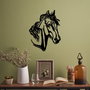 Wallity Horse 2 Escultura de Pared de Metal Negra
